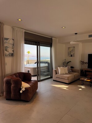 Living area - Luxury Red Sea Penthouse • Private Terrace • 3 Bedrooms (Eilat)