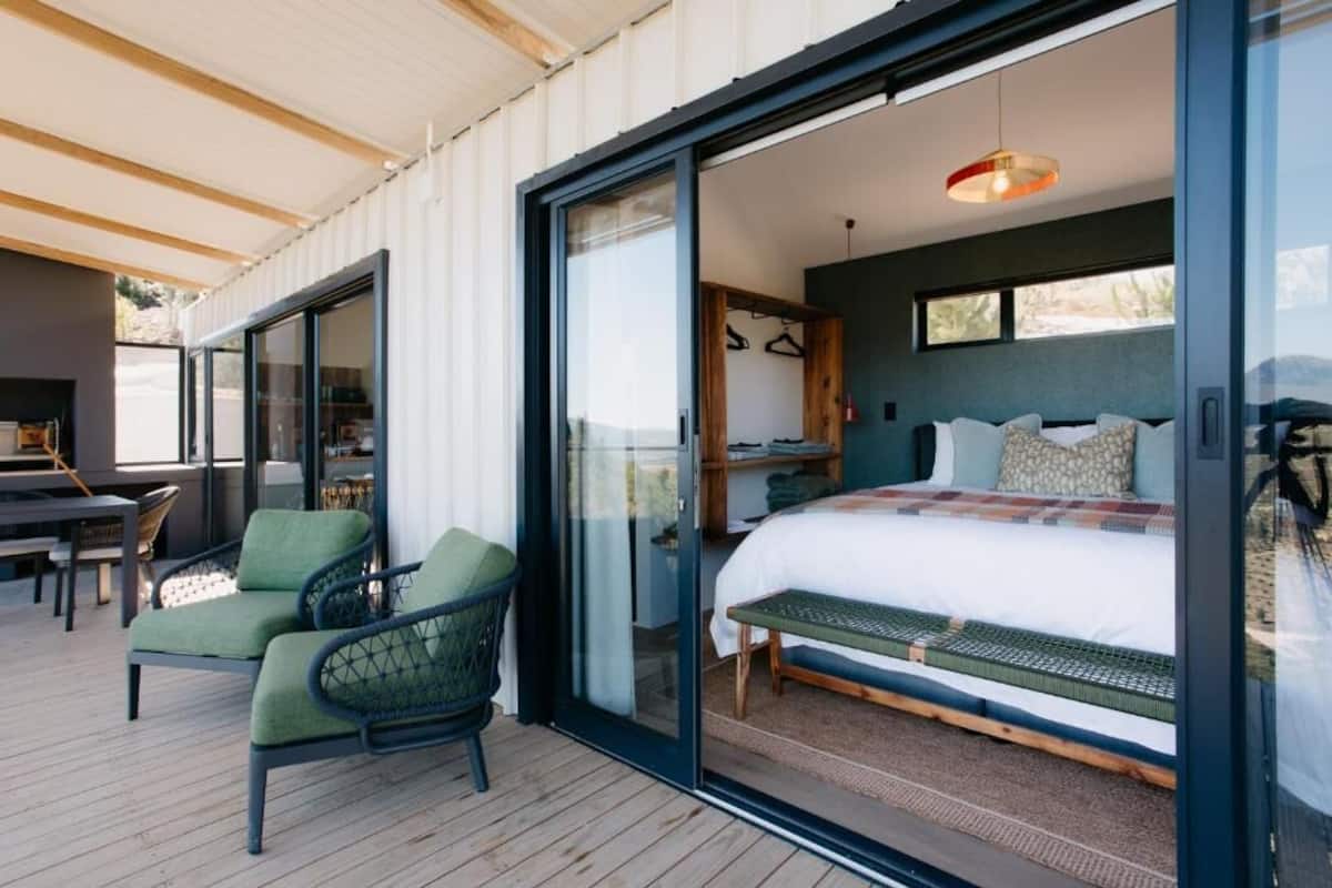 小屋, 露台, 山景