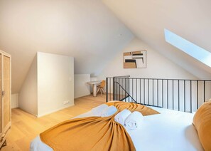 1 chambre, bureau, Wi-Fi, draps fournis