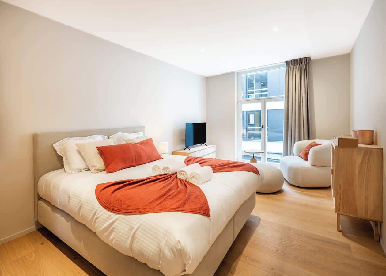 1 slaapkamer, een bureau, wifi, beddengoed