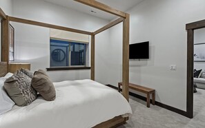 Room - Welcome to Modern Mountain Lodge, a refined luxury townhome just minutes from Park City and Deer Valley. Set against a stunning mountain backdrop, this thoughtfully designed retreat blends modern comfort with a warm alpine aesthetic. (Kamas)