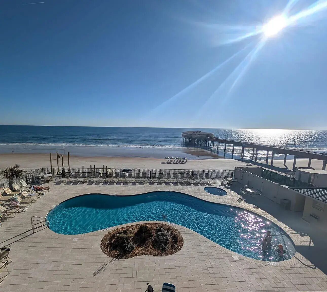 A heated pool