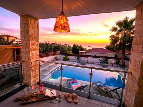 Luxury 5BR Villa in Paphos | Private Pool, Hot Tub & Sea Views | Family Retreat
