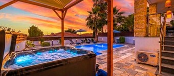 Luxury 5BR Villa in Paphos | Private Pool, Hot Tub & Sea Views | Family Retreat