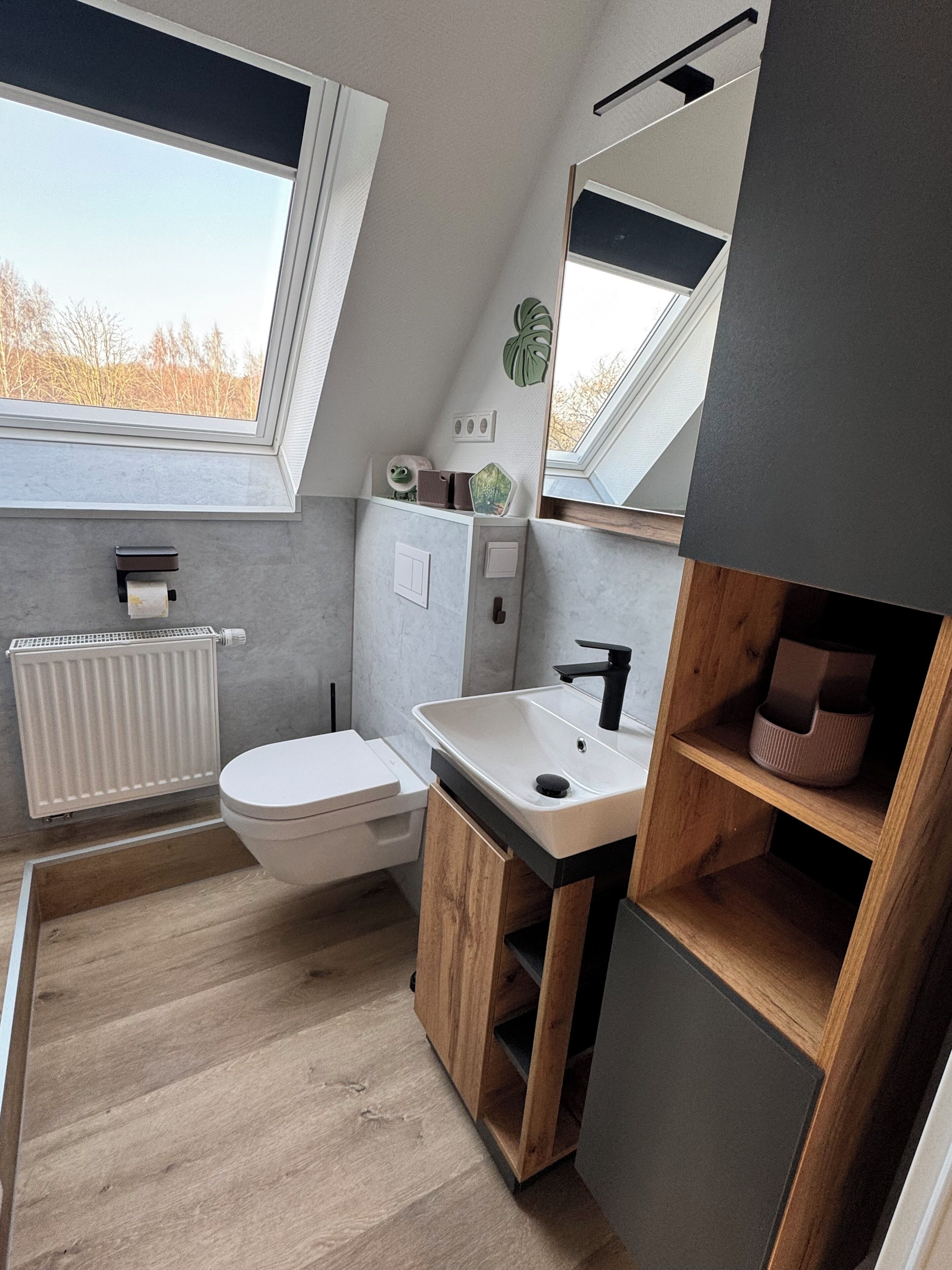 Suihku, hiustenkuivaaja, pyyhkeet