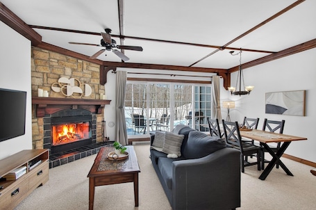 Comfort Condo | Living area. Les Manoirs Unit 3