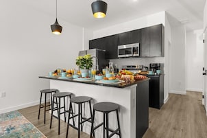 Oven, stovetop, dishwasher, espresso maker
