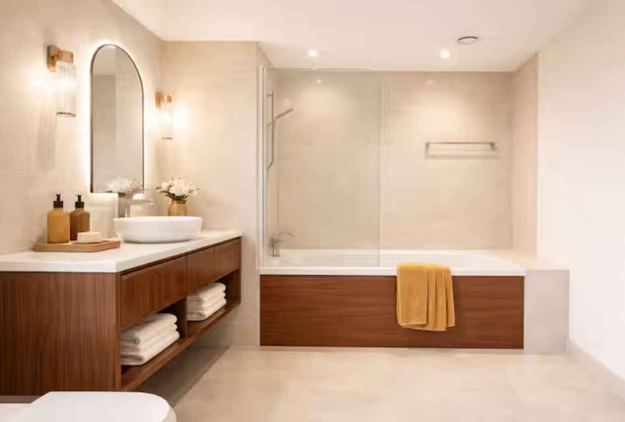 Dutxa, bidet, tovalloles i sabó 