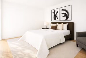 Iron/ironing board, Internet, bed sheets - Designer Shoreditch Apartment – 2 Bedrooms (London)