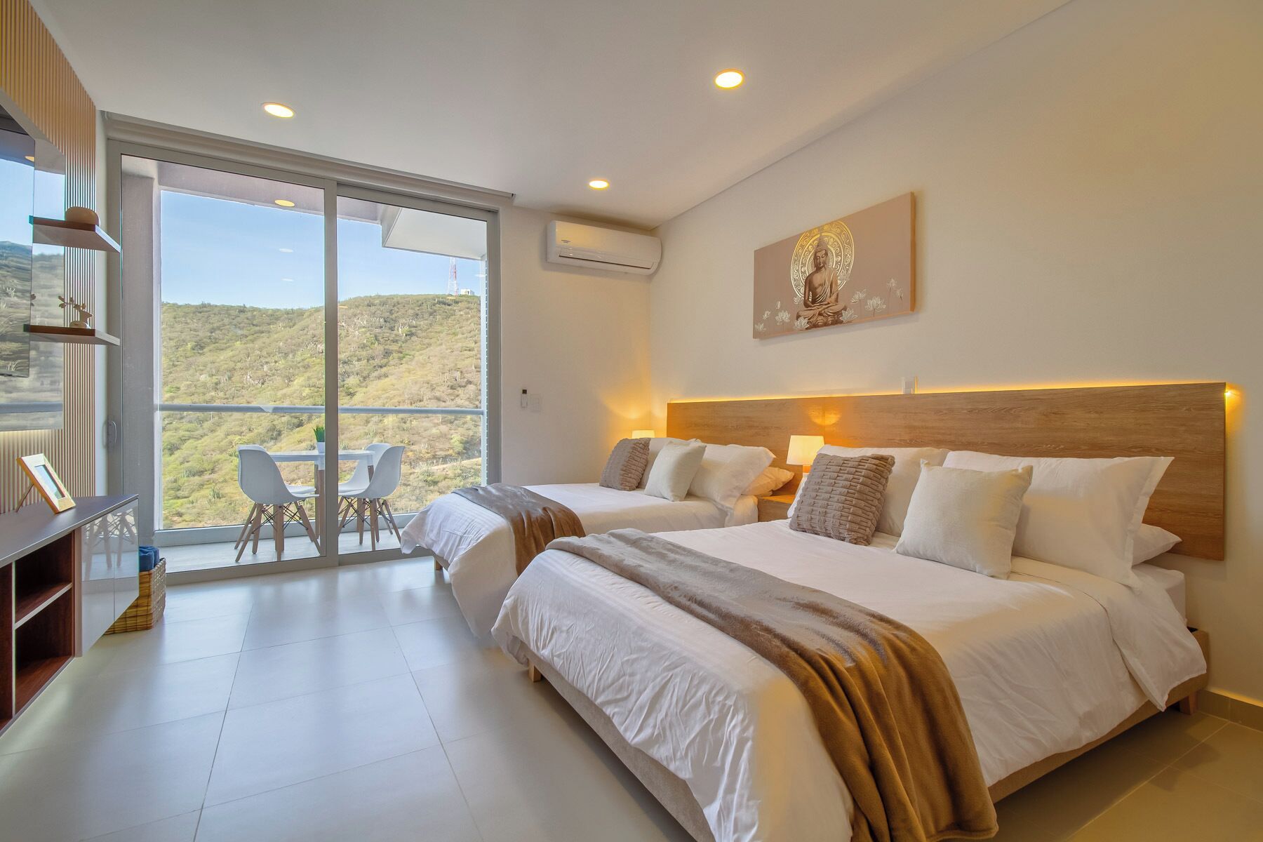 Monolocale Classic, balcone, vista montagna