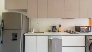 Monolocale Classic, balcone, vista montagna | Cucina privata