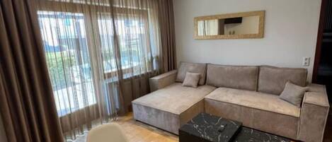 Apartment, Balcony, Garden View | Living area