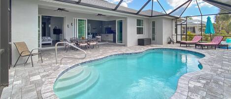 A heated pool