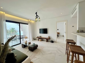 Apartment, 2 Bedrooms, Smoking, Balcony | Living room - Appartement Serena Beachfront Hammamet (Hammamet)