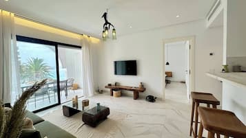 Appartement, 2 chambres, fumeur, balcon | Salle de séjour