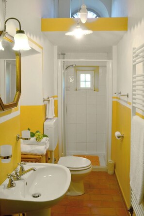 Shower, hair dryer, bidet, towels - Villa Gioli, Historic Tuscan Villa with Pool & Private Park (Toscana)
