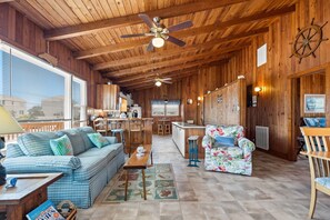 Smart TV - A Beach Destiny: Spacious 3BR oceanview home in Oak Island, NC, perfect for family fun! (Oak Island)