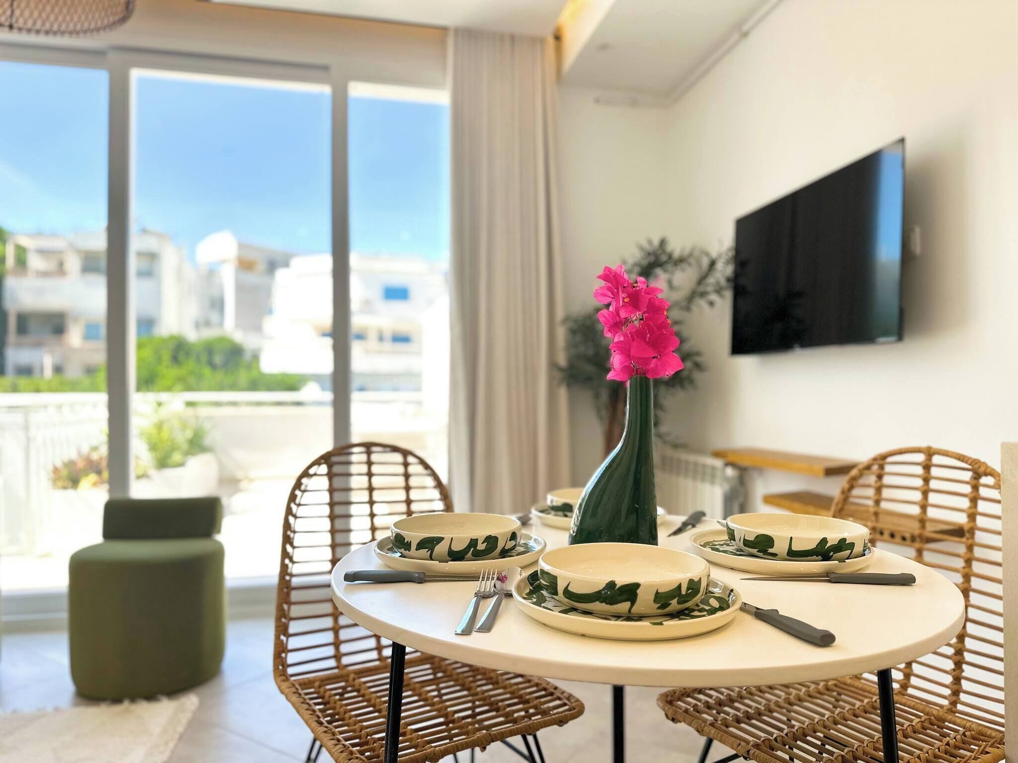 公寓, 2 間臥室, 露台 | 飯廳