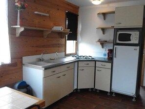 Kühlschrank, Mikrowelle, Herdplatte