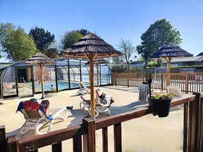 Terrace/patio - Camping 3 étoiles - Piscine  - ccbfecb (Penvénan)