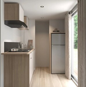 Fridge, stovetop - Camping 3 étoiles - Piscine  - ccbfedc (Penvénan)