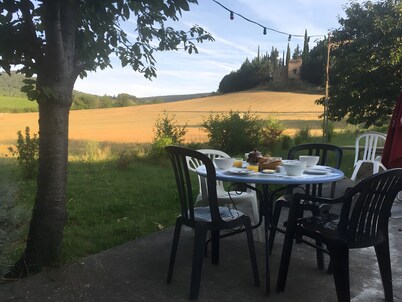 Guest Room “Chambre Cardou” with Mountain View, Shared Terrace and Garden