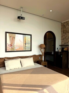 Deluxe dubbelrum - 1 kingsize-säng - balkong - havsutsikt