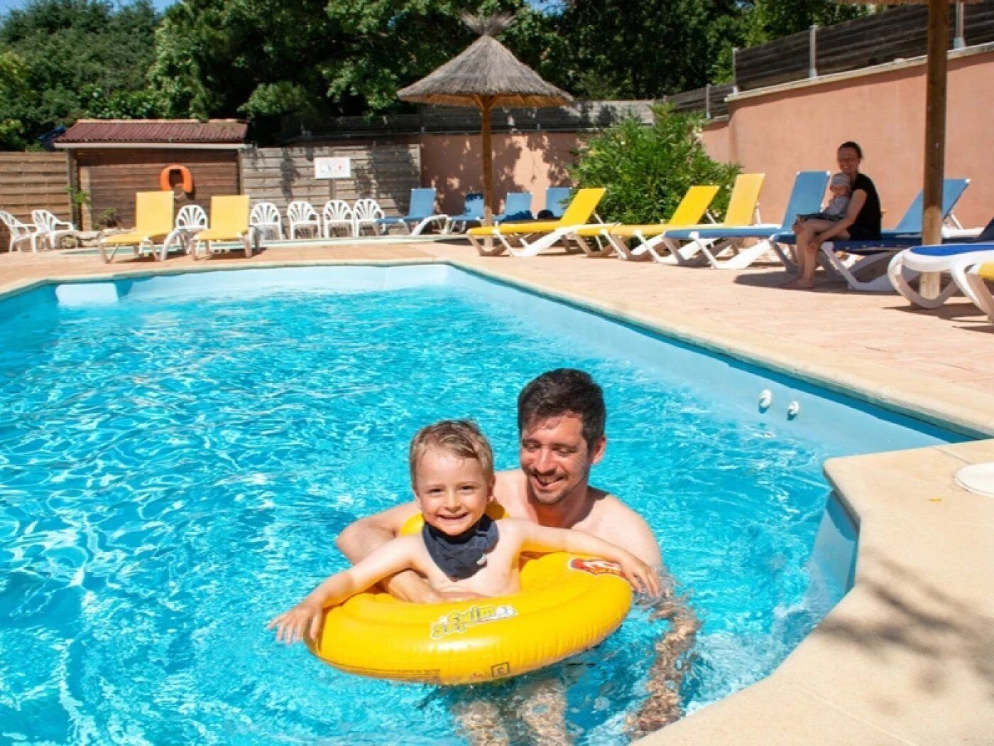 A heated pool