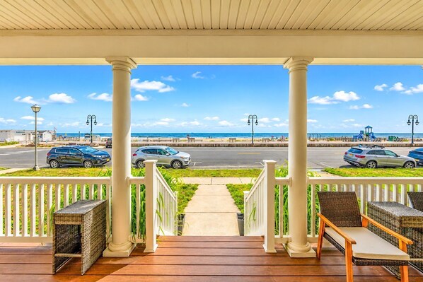 Terrace/patio - Oceanfront Escape | 3BR/2BA w/ Views & Parking (Belmar)