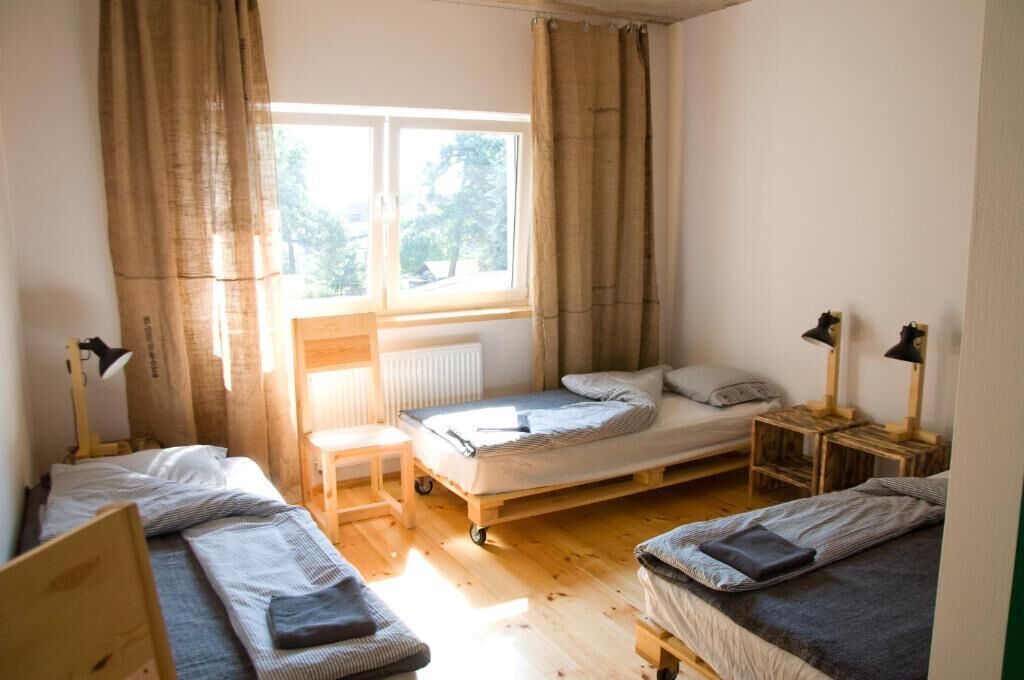 Dreibettzimmer, Gartenblick