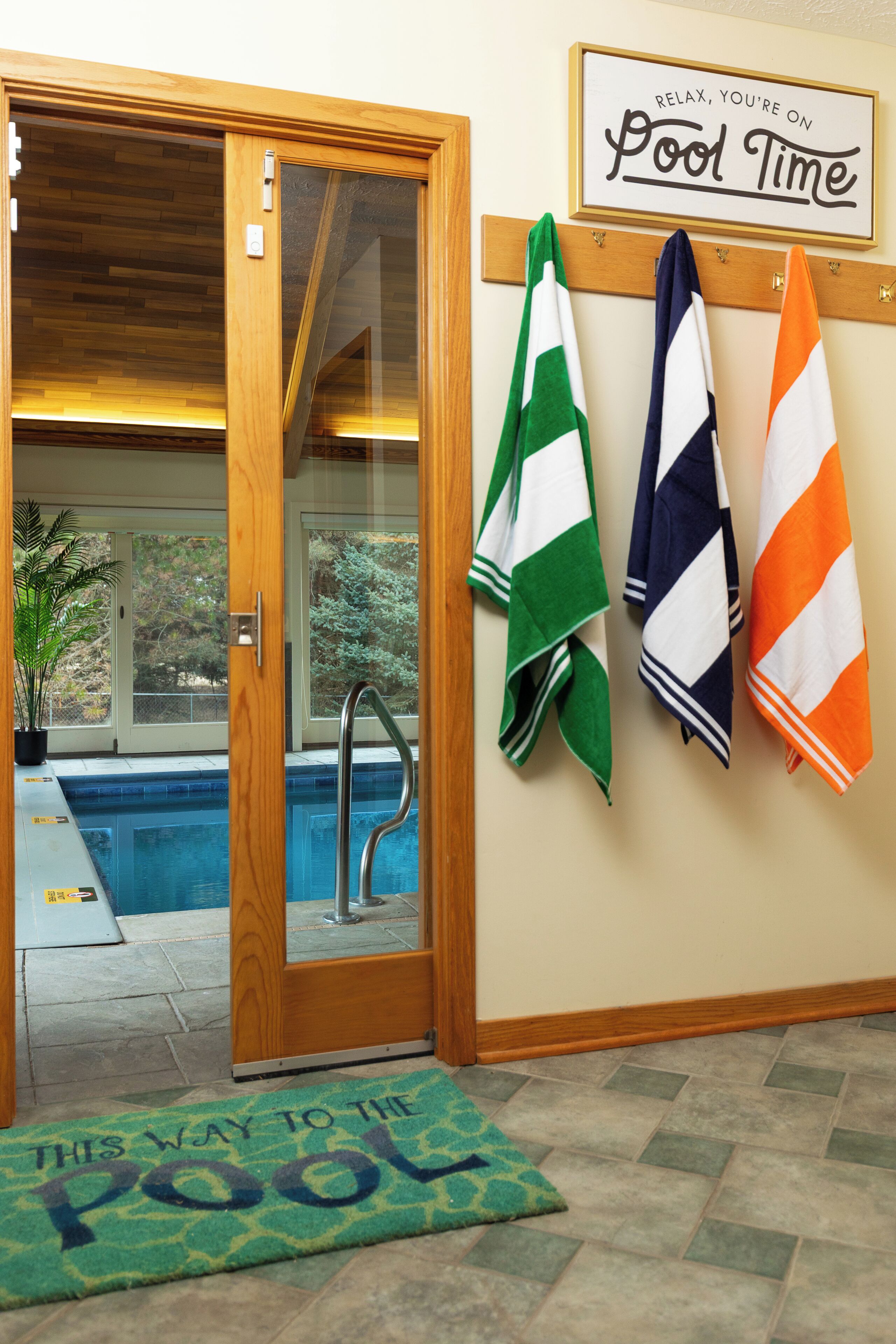 Indoor pool, a heated pool