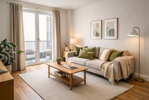 Living area - Prime Shoreditch – 2 Bed Central Apartment (London)