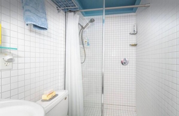 Dusche, Whirlpool, Haartrockner, Handtücher