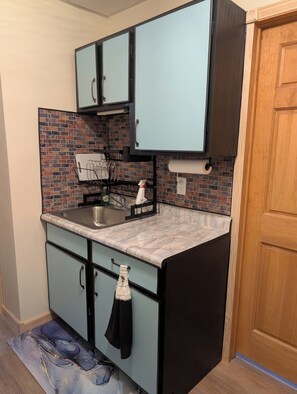 Private kitchen - Cozy Lake Suite: Cabin Feel, City Close, Dogs OK! (Savage)