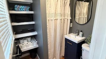 Shower, hair dryer