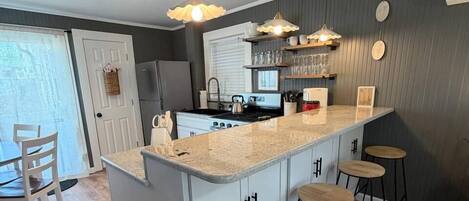Fridge, oven, stovetop, dishwasher