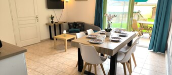 Chez Lorette, apartment Kintzheim, route des vins, 6 pers, 3 bdrms, swimming pool.