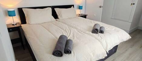 2 bedrooms, iron/ironing board, travel cot, WiFi