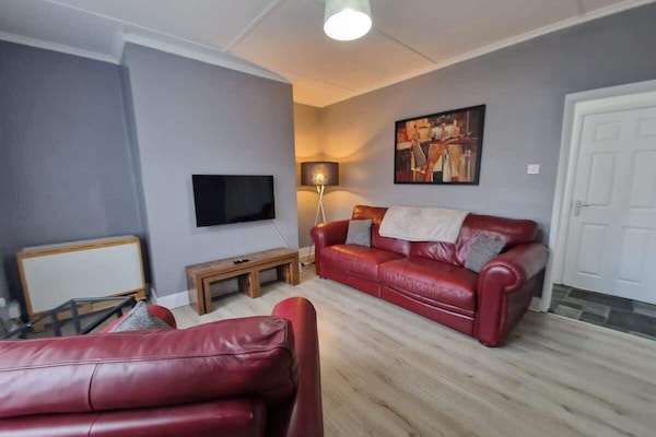 Living Room with folding dining table and chairs for 4 people
