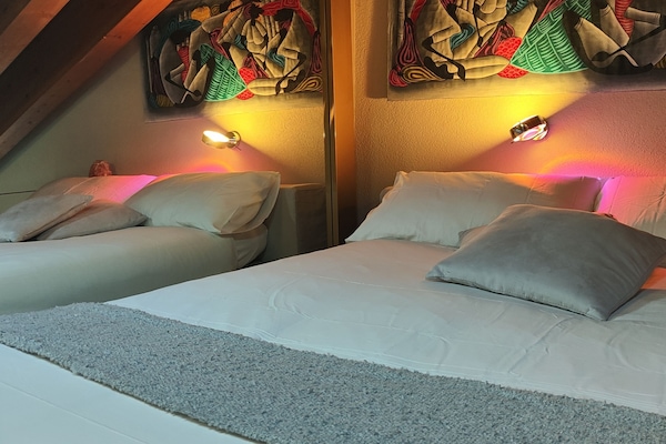 2 chambres, accès à Internet, literie fournie
