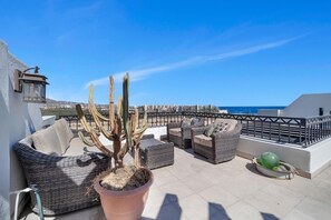 Terrace/patio - Beautiful 2-bedroom condo, walking distance to Medano beach and town, in  CSL (cabo san lucas)