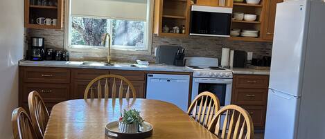 Microwave, oven, stovetop, dishwasher