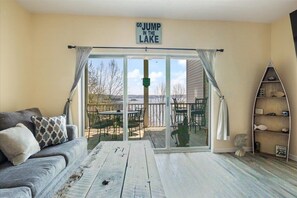 Condo, Multiple Beds, Patio (179 Vintage Land 2A) | Living area - Main Channel View, Playground, no Steps Enrty (Lake Ozark)