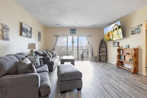 Condo, Multiple Beds, Patio (179 Vintage Land 2A) | Living area - Main Channel View, Playground, no Steps Enrty (Lake Ozark)