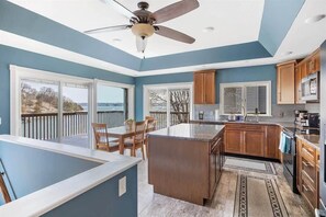 House, Multiple Beds, Patio (42 Branch) | Private kitchen - Sleeps 26 Lakefront w/ Private Dock & Dance Floor! (Lake Ozark)