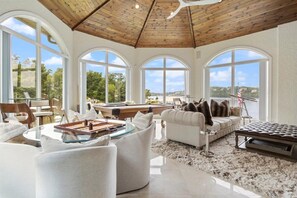 House, Multiple Beds, Pool Access, Pool View (808 Las Campanas) | Living area - Lakeside Lux Where Every Luxury Awaits (Sunrise Beach)