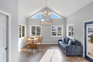 House, Multiple Beds, Hot Tub (73 Truetken) | Living area - Lakefront House Next to Camden On The Lake (Lake Ozark)