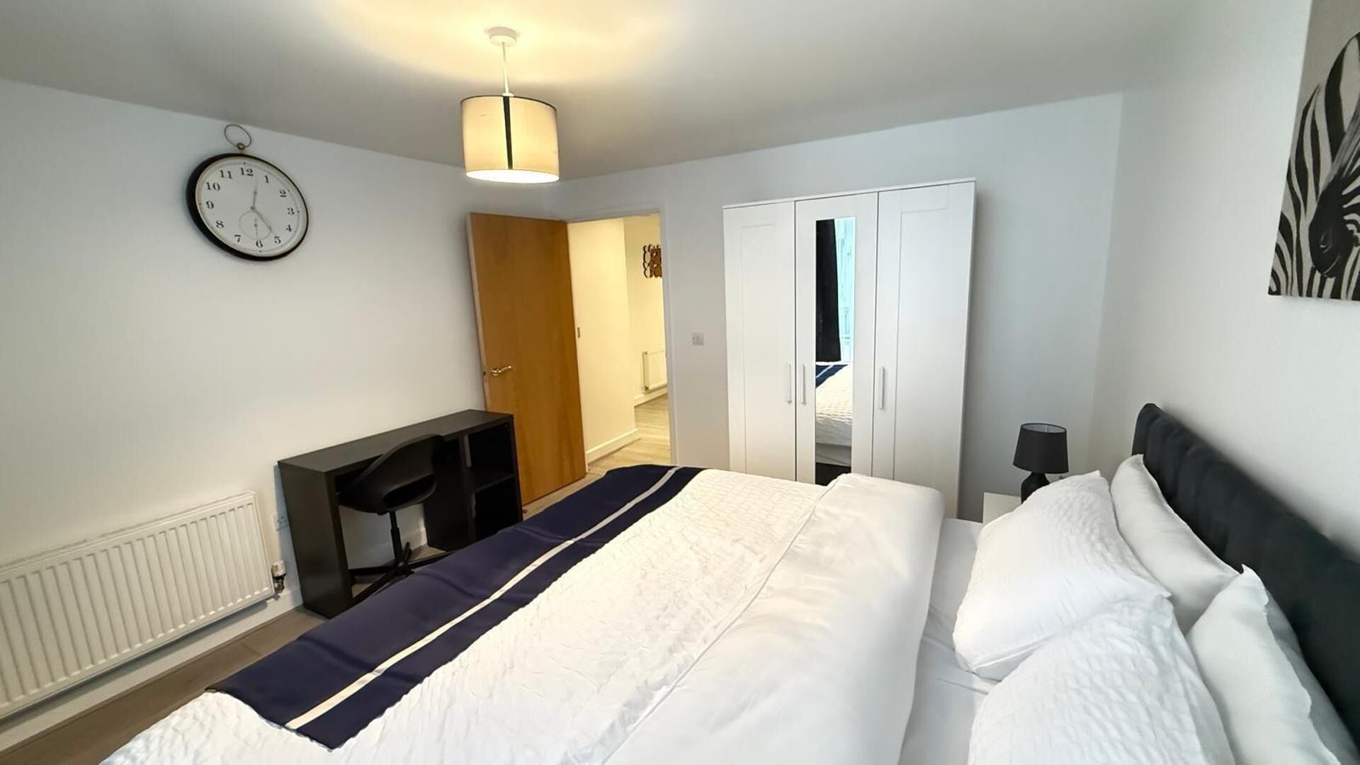 1 bedroom, iron/ironing board, bed sheets