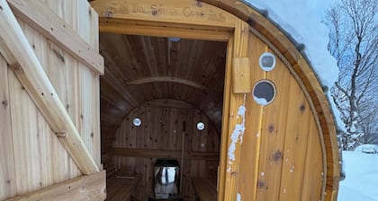 Enjoy Michigan's Upper Peninsula from this Trailside House with Private Sauna