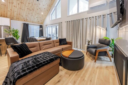 Entracte Spa prive Vue sur le boise Chalet premium pour 10 personnes